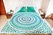 Hippie Mandala Tapestry Bedding with 2 Pillow Covers, Bohemian Wall Hanging, Hippy Blanket or Picnic Beach Throw, Indian Ombre Mandala Bedspread for Bedroom Decor, Queen Size Intricate Boho Tapestry