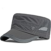 FASHIXD Mesh Military Cap Summer Army Hats for Men Quick Qry Short Bill Hat Cadet Cap