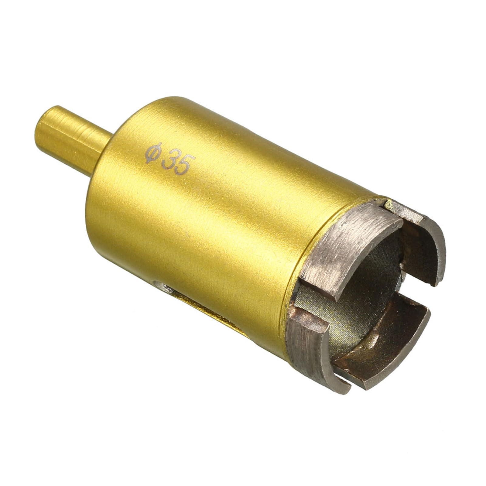 CoCud Diamond Core Drill Bit, 35mm Dia Round Shank, Tiles Stones Marble Concrete Dry/Wet Hole Saws - (Applications: for M10 Angle Grinder), 1-Piece