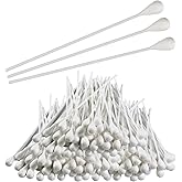 Vakly Large Oversized Swabs [Pack of 100] Extra-long 8" Cotton Tipped Applicators with Extra Large 1/2" Diameter Swab - Non-sterile – Long Plastic Shaft