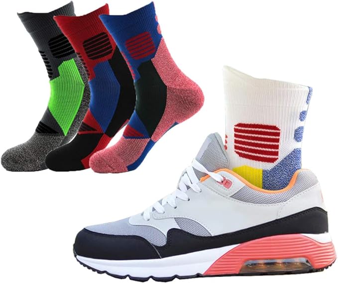 Amazon Poilee 靴下 メンズ おしゃれ 厚手 暖かい 学生 スポーツ ソックス ストリート通気 抗菌防臭 男女兼用 3足組セット スポーツソックス 通販