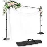 EMART Backdrop Stand Heavy Duty 8.5x10ft Adjustable Pipe and Drape Stand | Photo Backdrop Stand for Party Photography Wedding Birthdy Display Event Festival Decorations Balloon Exhibition Photo Booth
