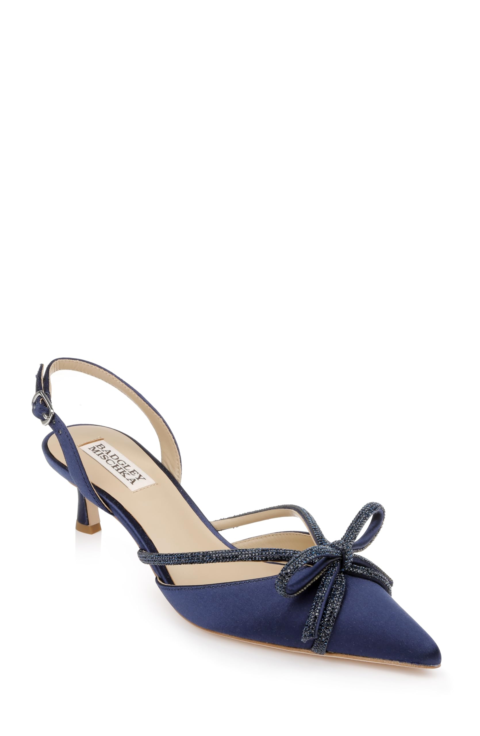 Badgley Mischka Women’s Angelina Pump, Midnight, 9