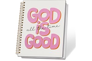 ETVISO Pink Bible Journal Notebook for Women, Inspirational Christian Gifts for Women, Prayer Bible Supplies Journal, Church Notes Notebook, Cute Preppy Aesthetic Hardcover Spiral Notebooks 5.5x8.3