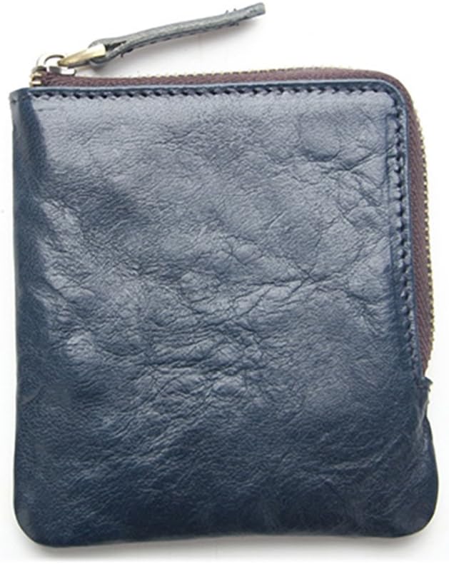 TOVIER Genuine Leather Slim Zipper Minimalist wallet, Credit Card, ID & Cash Holder