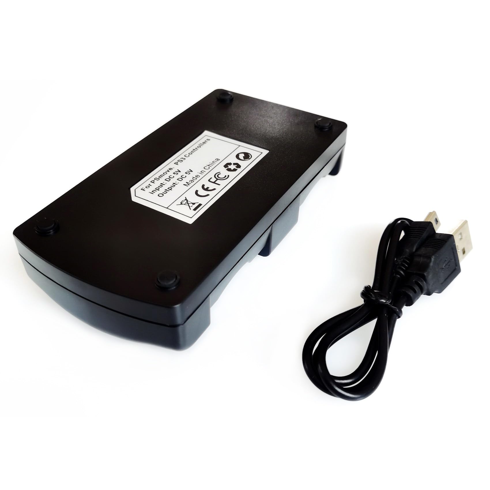 DHSKZRMJ 2 in 1 PS3 Controller Charger Station with LED Light Indicator, Charging Cable and Dock for Dual and Move Controllers