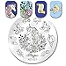 NICOLE DIARY Unicorn Stamping Plate Image Nail Art Rainbow Flower Cloud Stamp Template ND-021