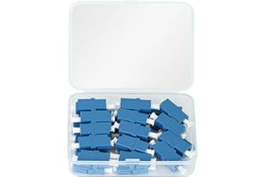 Solnique Coupler Tin 30-Pack – Single Mode LC Fiber Optic Adapters, Cleaned and Ready to Use, Extend LC Fiber Cables – Includes Tin Box