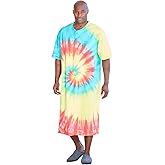 KingSize Men's Big & Tall Short-Sleeve Jersey Henley Nightshirt