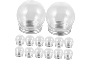SHINEOFI 18pcs Plastic Snow Globe Decorations Plastic Snow Globe Crafts DIY Decoration Transparent