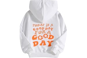 COZYEASE Girls' Letter Graphic Print Cute Hoodies Long Sleeve Pullover Hoodie Sweatshirt