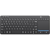 Bnnwa Multi-Device Wireless Bluetooth Keyboard with Touchpad-QWERTY | Wireless Keyboard with Multi--Touch Big Size Trackpad,Support 3 Devices for PC,Windows, Android, Chrome OS, Laptop, Tablet