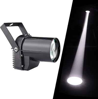 wecan Disco Ball Spotlight LED Pinspot Light 3W White Stage Beam