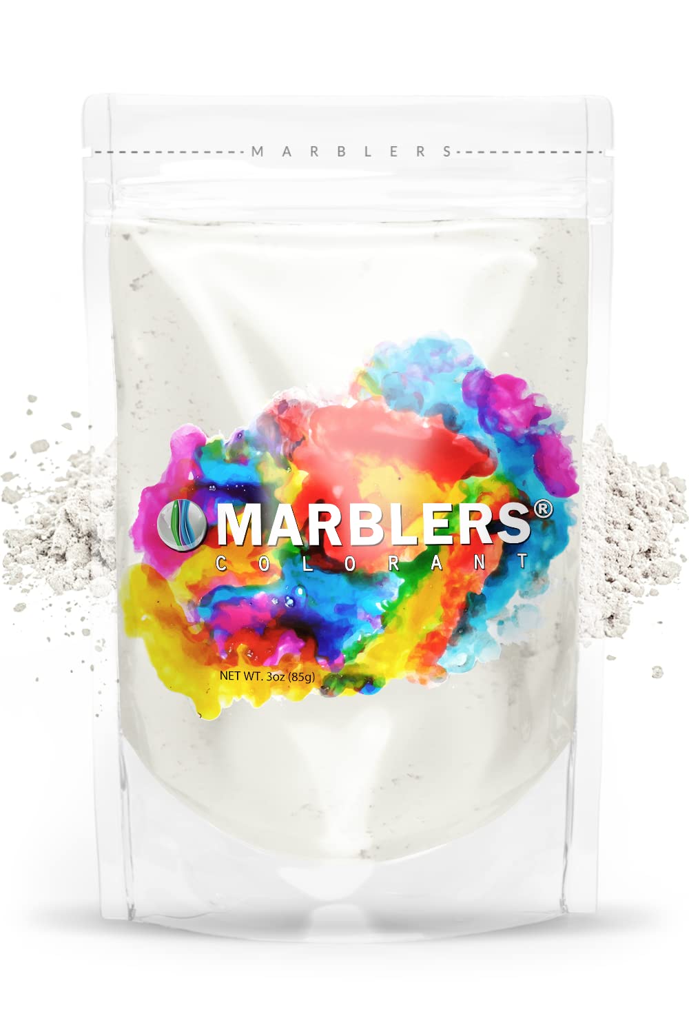 MARBLERS White Mica Powder [Cream White] 3oz (85g) | Cosmetic Grade | Epoxy Resin Pigment | Dye | Non-Toxic, Vegan, Cruelty-Free | Lip Gloss, Nails, Body Butter | Bath Bomb, Candle & Soap Making