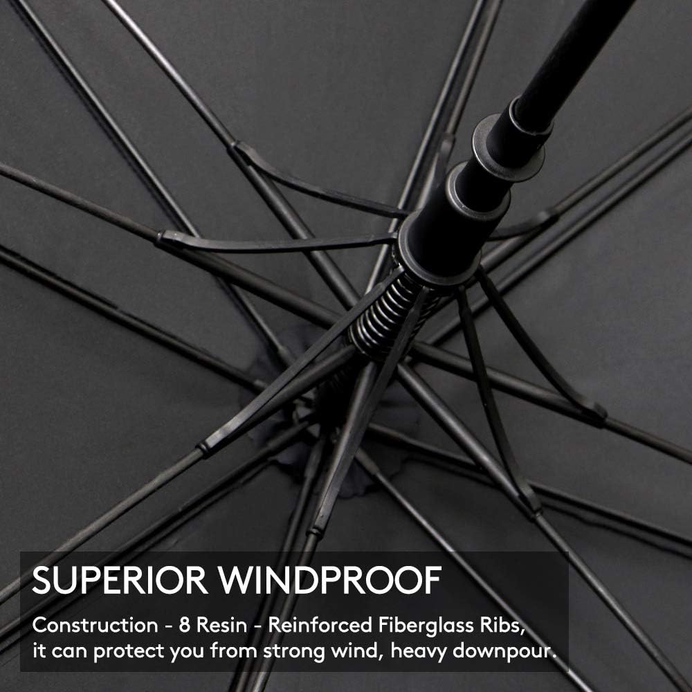 ZOMAKE Windproof Golf Umbrella, 62 inch Large Umbrella for Rain Double Canopy Automatic Open Vented Stick Umbrellas : Clothing