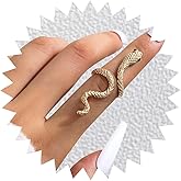 TseanYi Snake Ring Gold Snake Wrap Ring Gothic Serpent Open Adjustable Ring Personality Snake Joint Ring Statement Serpent Wrap Finger Ring
