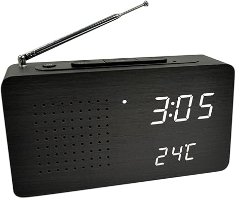 Amazon Co Jp 目覚まし時計 電波 音声感知 Led 日本語説明書 温度表示 木製 光度調節可能 メモリー機能 カレンダー付 デジタル時計 置き時計 おしゃれ Usb充電 電波時計 置時計 全二色 Iitrust正規代理品 トラベルクロック トラベルライト 通販