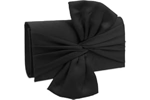 YYW Bow Clutch Purses for Women Evening Bag Formal Vintage Satin Handbags for Bridal Wedding Party