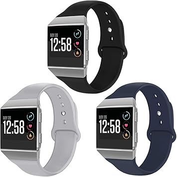 OenFoto Sport Bands Compatible Fit bit Ionic, Soft Silicone Wristband Replacement Watch Band Strap Accessory Bracelet for Fit bit Ionic Smart Watch, ...