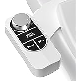 SAMODRA Non-Electric Bidet - Self Cleaning Dual Nozzle (Frontal and Rear Wash) Fresh Water Bidet Toilet Seat Attachment with Independent Adjustable Water Pressure (Classic Black/Silver)