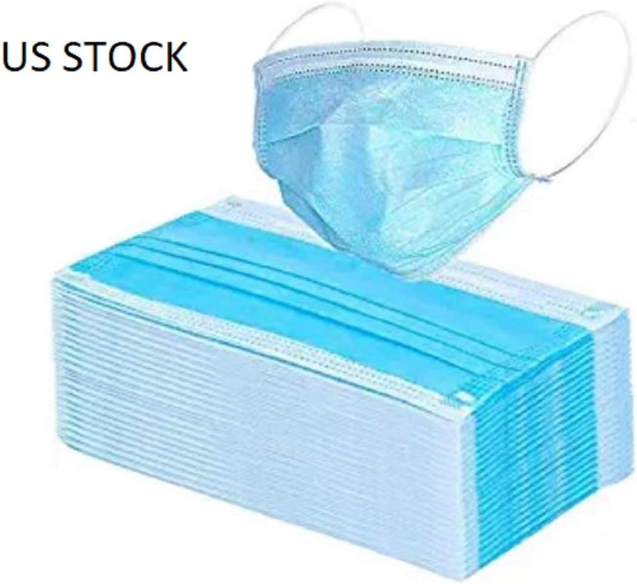 100 PCS Filter 3-ply Personal protection dust-proof Anti Spittle No Eye Mask for Earloop