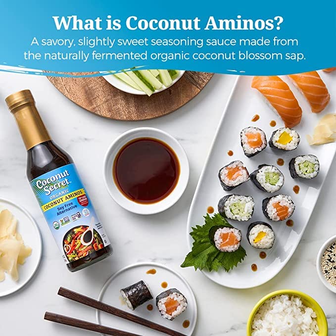 COCONUT SECRET Aminos, Low Sodium Soy Sauce Alternative & Glycemic
