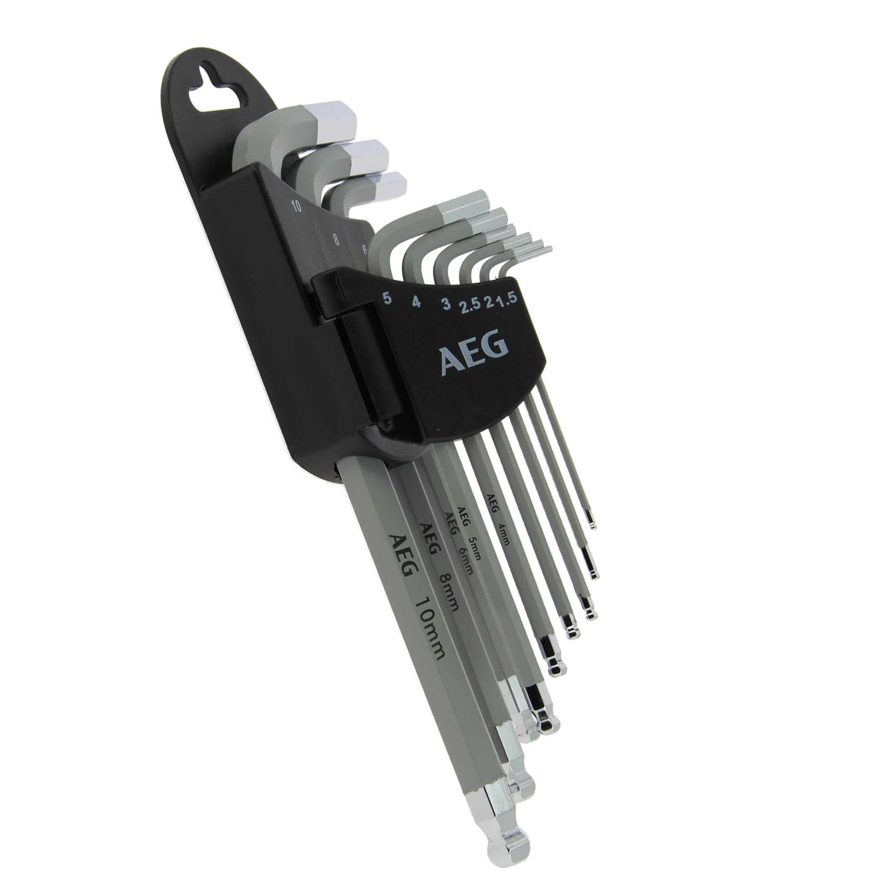 AEG 005065 9-Piece Hex Allen Key Set in Holder