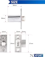XFORT Adjustable Roller Catch Polished Chrome Ball Door Latch Cupboard Cabinet view 6
