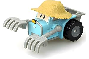 Robocar Poli, TRACKY DIE-CAST Metal Toy Cars, Farm Tractor Toys, Mini Model Vehicle Truck Toy Party Birthday Gifts for Toddlers Age 1-5 Boys Girls