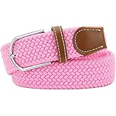 Huyfhksd Mixed Color Woven Stretch Braided Belts for Men and Women Fashion Elastic Belts