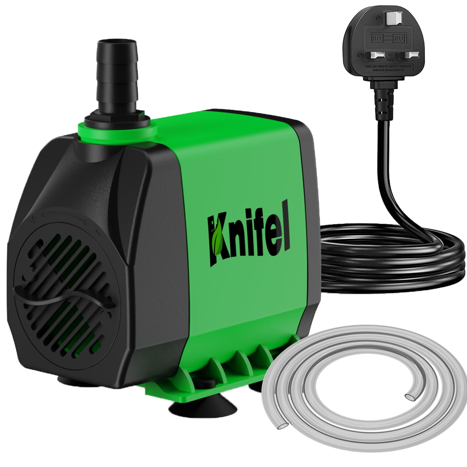 Knifel Submersible Pump 3000L/H 60W Dry Burning Protection with Ultra Quiet Design 3m High Lift for Fountains, Hydroponics, Ponds, Aquariums & More……