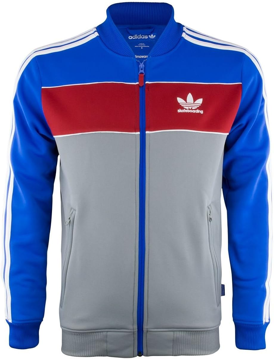 red adidas track top