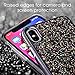 iPhone X Case, iPhone 10 Case, MIRACASE Shockproof Glitter Sparkle Bling Dual Layer Hard Cover Soft Bumper Protective iPhone X Case for Girls Women, Black