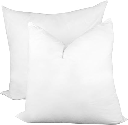 Pillow Insert 18 X 18 Synthetic Down Filled 100 Cotton Cover 2