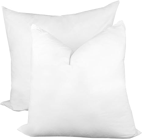 Pillow Insert 20 X 20 Synthetic Down Filled 100 Cotton Cover 2