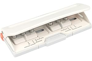 Bira Craft Adjustable 6 Hole Punch, Off White, 8 Sheet Capacity, Mini/Pocket A3/ A4 / A5 / A6 / Agenda/Personal/Deskfax, Performance Guaranteed