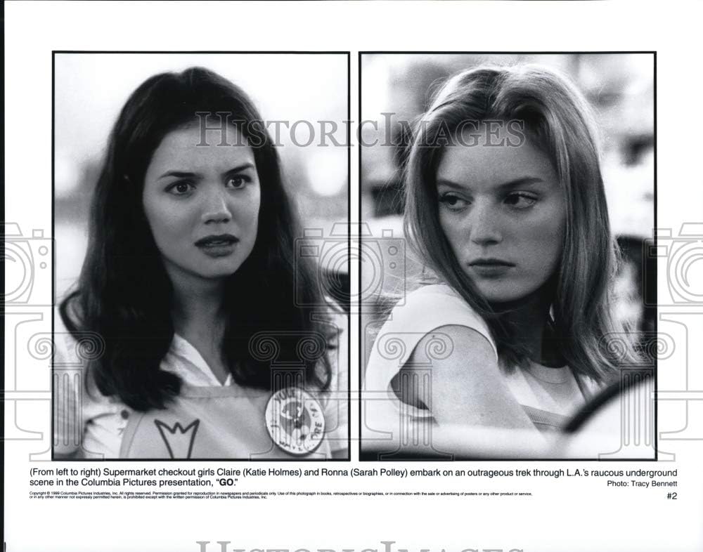 Historic Images - 1999 Press Photo Katie Holmes and Sarah Polley in GO - cvp40525