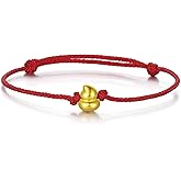 24K Gold Bracelet Red Charm Bracelets Protection Jewelry Gourd Chain Adjustable Bangle Good Luck Beads Lucky Charms Feng Shui Braided Rope Dainty Wulu Cord Stackable Blessing Gift for Women Men
