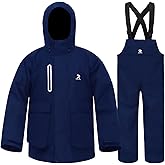 RainRider Rain Suits for Men Women Waterproof Rain Gear Jacket with Bib Pants Foul Weather Gear for Fishing Sailing