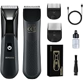 ZENLICO Manscape Body Hair Trimmer, Rechargeable Pubic Hair Trimmer for Men | Ceramic Blade Body Shavers with USB-C Charging, Ball Razors with Led Spotlight, 90 Minutes Shaving, Ideal Gift for Men