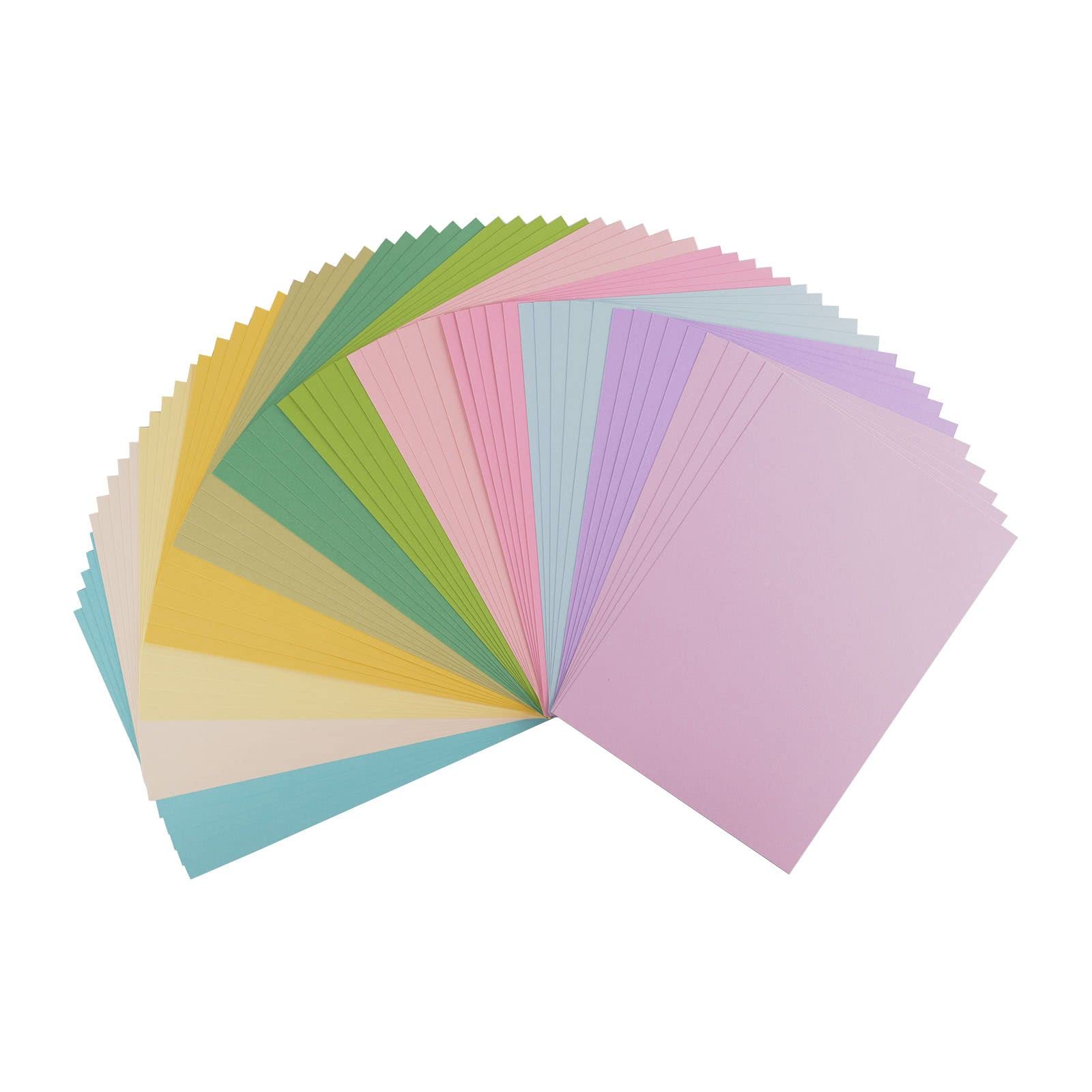 Florence Cardstock Smooth Multicoloured - Coloured Card Making Supplies A4 - Spring - 12 x 5 Sheets - Coloured Paper for Scrapbooking, Card Making and Other Paper Crafts - 216 GSM