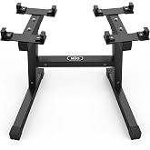 Finer Form x NUOBELL Adjustable Dumbbell Rack &amp; Stand | For NUOBELL 550 and 580 Sets, Ergonomic 24-Inch Height, Powder-Coated Steel, Safe &amp; Convenient, Weights Not Included