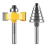 KOWOOD Rabbet Router Bit 1/4" Shank, 1-3/8" Height