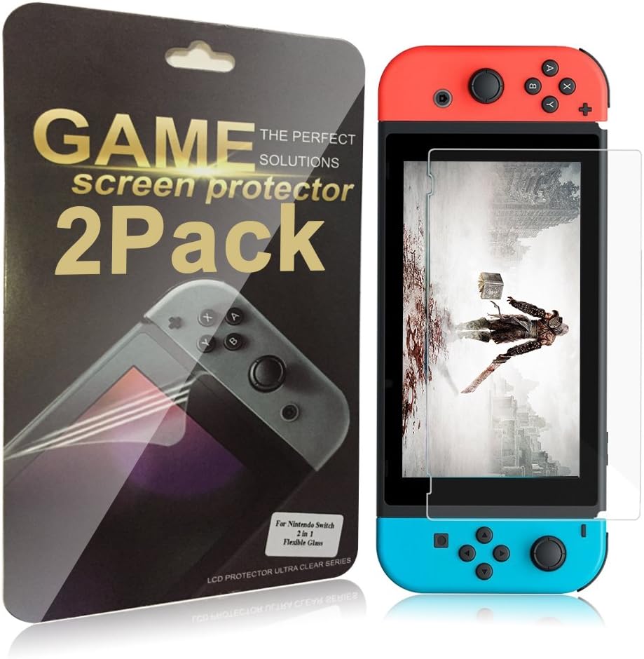 MARKFACE Nintendo Switch Screen Protector GameWill Switc Tempered Glass 0.26mm Bubble Free & Anti-Fingerprint Film for Nintendo Switch