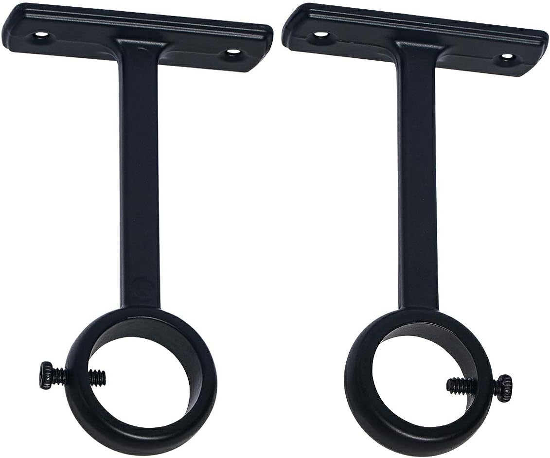 KXLIFE Ceiling Bracket for Curtain Rod, Heavy Duty Curtain Rod Ceiling-Mount Bracket, (Set of 2, Black): Home & Kitchen