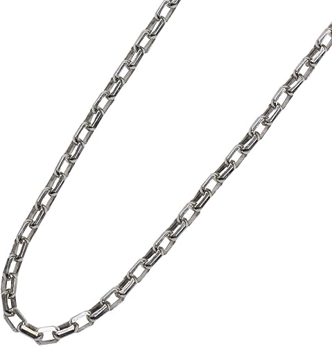 Amazon K18wg ホワイトゴールド ネックレスチェーン 1 4mm幅 50cm 3g前後 カットあずき14 スライドアジャスター付 メンズ レディース 新品 ヒシエンド ネックレス 通販