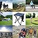 MEHO Folding Camping Stool Small Portable Camp Chair for Fishing Hiking Gardening Beach with Carry Bag