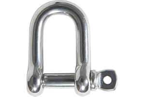 MarineNow 316 Stainless Steel D-Shackle – Marine Grade Heavy-Duty Shackle with Screw Pin, Rust & Corrosion Resistant for Boat, Anchor Chain, Rigging, Towing (Choose Size & Pack Quantity: 4mm–16mm)