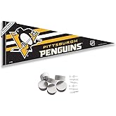 Pittsburgh Penguins Pennant Flag and Wall Tack Pads Mounts