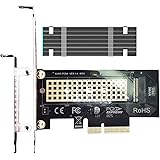 GLOTRENDS M.2 PCIe NVMe 4.0/3.0 Adapter with 0.12 Inch Thick M.2 Heatsink for M.2 PCIe SSD (NVMe and AHCI), PCI-E GEN4 Full S